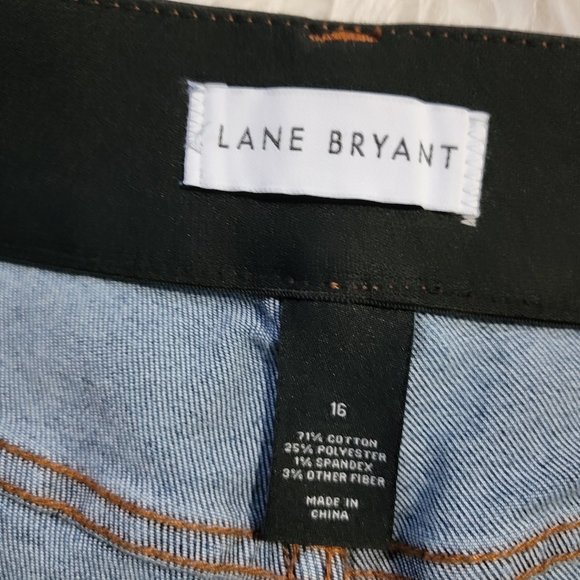 EUC Lane Bryant Medium Wash High Waisted Distressed Jeans Size 16 - Picture 2 of 12